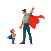 character father hero concept for father's day png