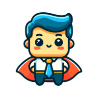 cute father hero concept for father's day icon character cartoon png