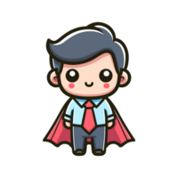 cute father hero concept for father's day icon character cartoon png