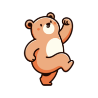 carino icona personaggio danza orso png