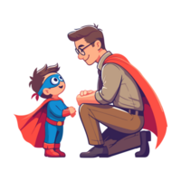 character father hero concept for father's day png