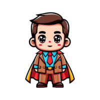 cute icon character father hero concept for father's day png