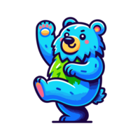 cute icon character dancing bear png