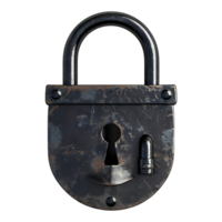 3D Rendering of a Padlock Transparent Background png