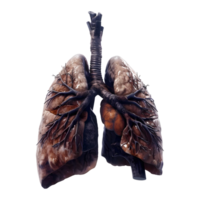 3D Rendering of a Human Lungs Organ Transparent Background png