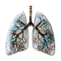 3D Rendering of a Human Lungs Organ Transparent Background png