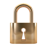 3D Rendering of a Padlock Transparent Background png