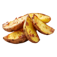 3D Rendering of a Fried Potatoes on Transparent Background png