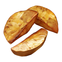 3d Renderização do uma frito batatas em transparente fundo png