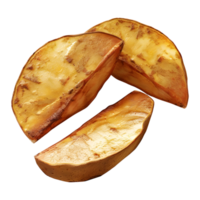 3D Rendering of a Fried Potatoes on Transparent Background png