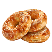 3D Rendering of a Tasty Donuts Brown on Transparent Background png