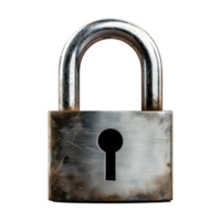 3D Rendering of a Padlock Transparent Background png