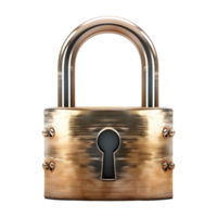 3D Rendering of a Padlock Transparent Background png