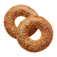 3D Rendering of a Tasty Donuts Brown on Transparent Background png