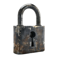 3D Rendering of a Padlock Transparent Background png