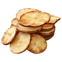 3D Rendering of a Fried Potatoes on Transparent Background png