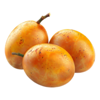 3D Rendering of a Yellow rotten mangoes Transparent Background png