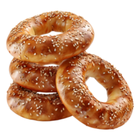 3D Rendering of a Tasty Donuts Brown on Transparent Background png