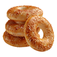 3d Rendern von ein lecker Donuts braun auf transparent Hintergrund png