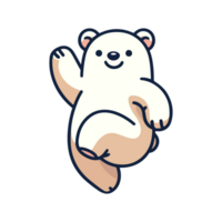 cute icon character dancing bear png