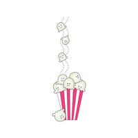 illustration of Cartoon Popcorn Bucket vector
