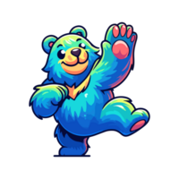 cute icon character dancing bear png