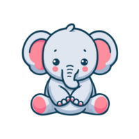 fofa ícone personagem elefante png