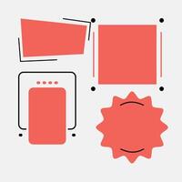 Smartphone screen icon set. Illustration of smartphone screen icons. vector
