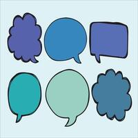 a set of four speech bubbles with different colors vector