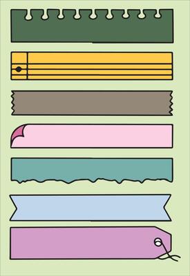 a set of colorful ribbons and ribbons