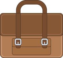 Briefcase Business Work Bag Document Concept Illustration Graphic Element Art Card vector