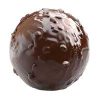 3d representación de un chocolate pelota en transparente antecedentes png