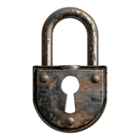 3D Rendering of a Padlock Transparent Background png