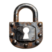 3D Rendering of a Padlock Transparent Background png