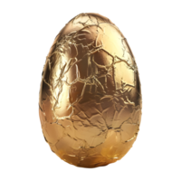 3D Rendering of a Golden Egg on Transparent Background png