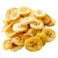 3D Rendering of a Banana Slices on Transparent Background png