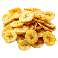 3D Rendering of a Banana Slices on Transparent Background png