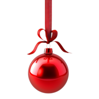 3D Rendering of a Christmas Bauble on Transparent Background png