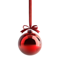 3D Rendering of a Christmas Bauble on Transparent Background png