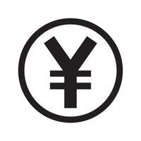 yen or yuan currency icon symbol isolated on white background vector