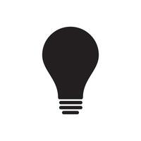 bulb icon flat isolated on white background vector