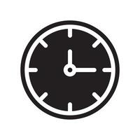 clock display icon flat on white background vector