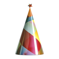 3d representación de un fiesta sombrero transparente antecedentes png