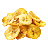 3D Rendering of a Banana Slices on Transparent Background png