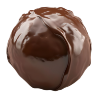 3d renderen van een chocola bal Aan transparant achtergrond png