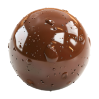3d Renderização do uma chocolate bola em transparente fundo png