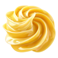 3D Rendering of a Yellow Butter on Transparent Background png