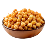 3D Rendering of a Chana Chaat in a Bowl on Transparent Background png