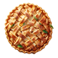 3D Rendering of a Apple Pie Cake on Transparent Background png