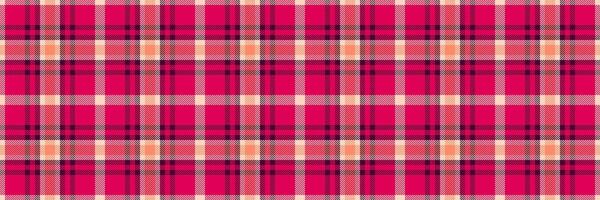 Latin fabric seamless tartan, aged textile background texture. Panjabi plaid pattern check in pink and dark colors. vector
